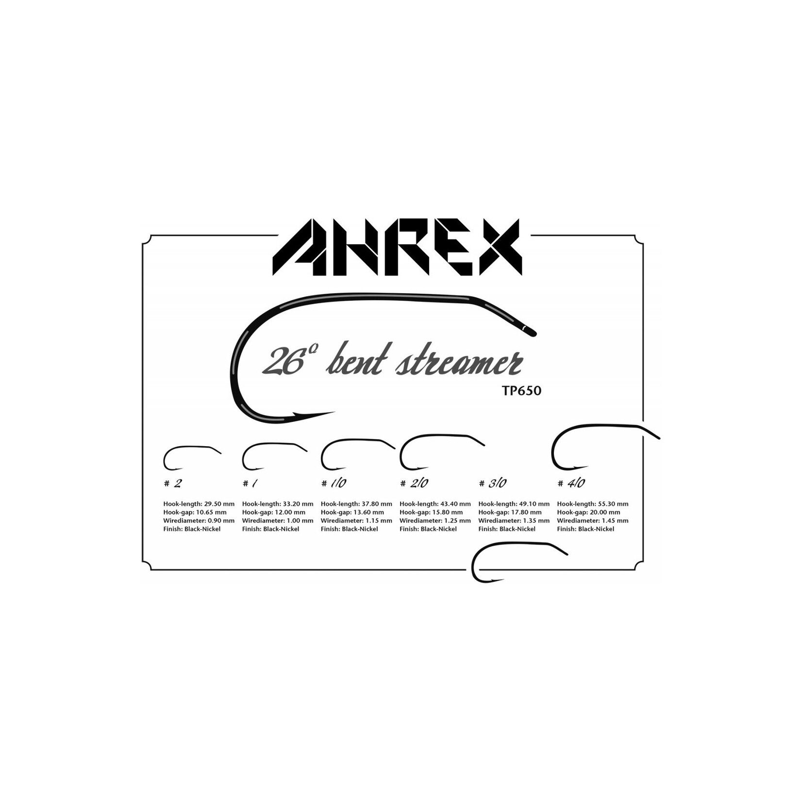 Ahrex Ahrex TP650 26 Bent Streamer Hook