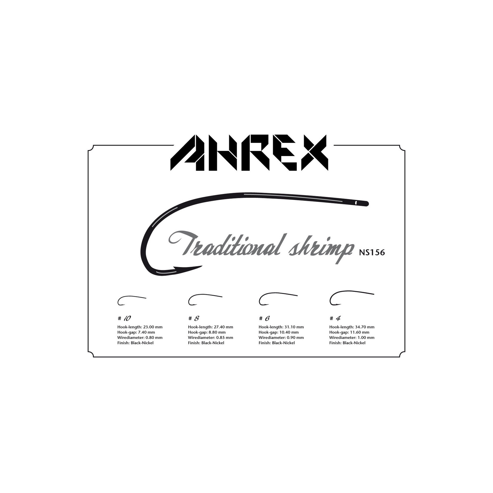 Ahrex Ahrex NS156 Traditional Shrimp Hook