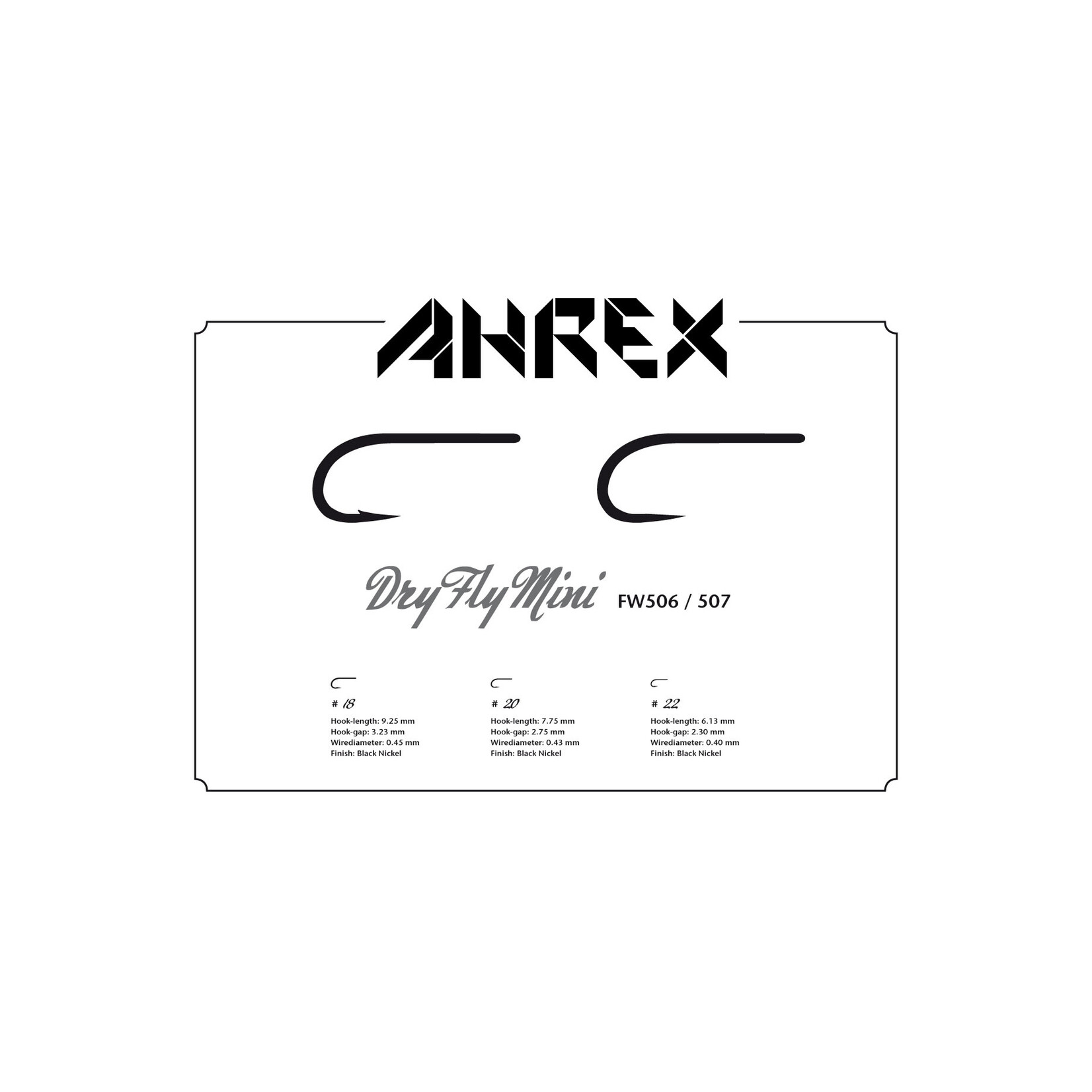 Ahrex Ahrex FW507 Dry Fly Mini Barbless Hook