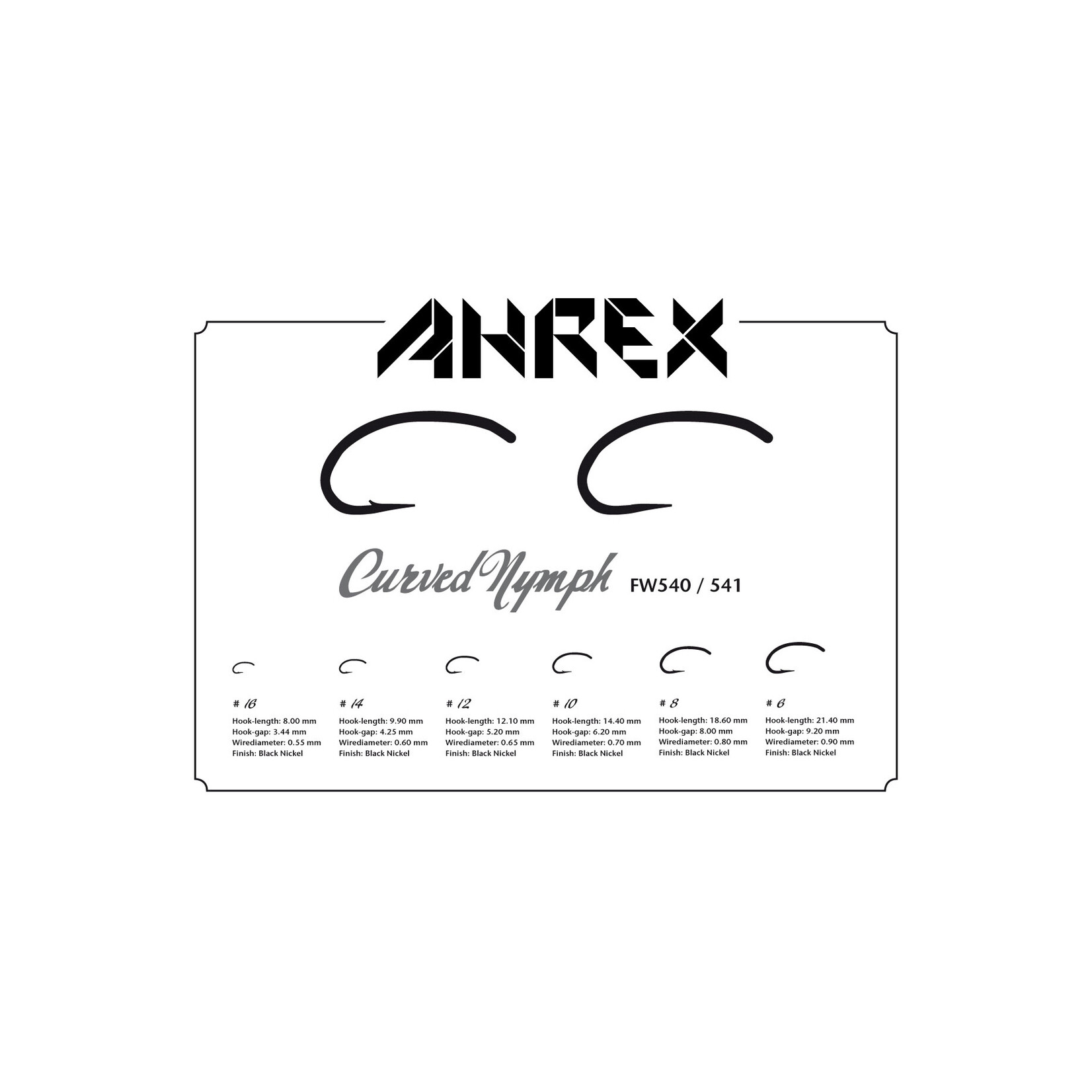 Ahrex Ahrex FW540 Curved Nymph Hook