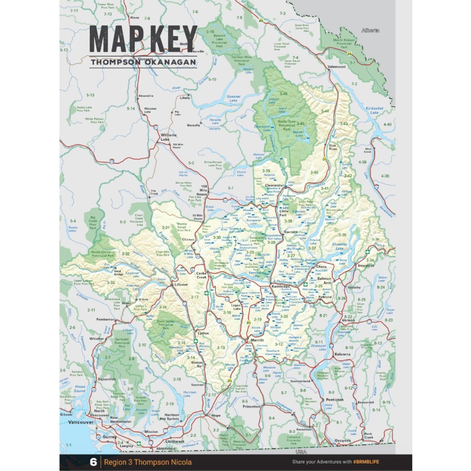 BRMP BRMB Thompson Okanagan BC Fishing Charts