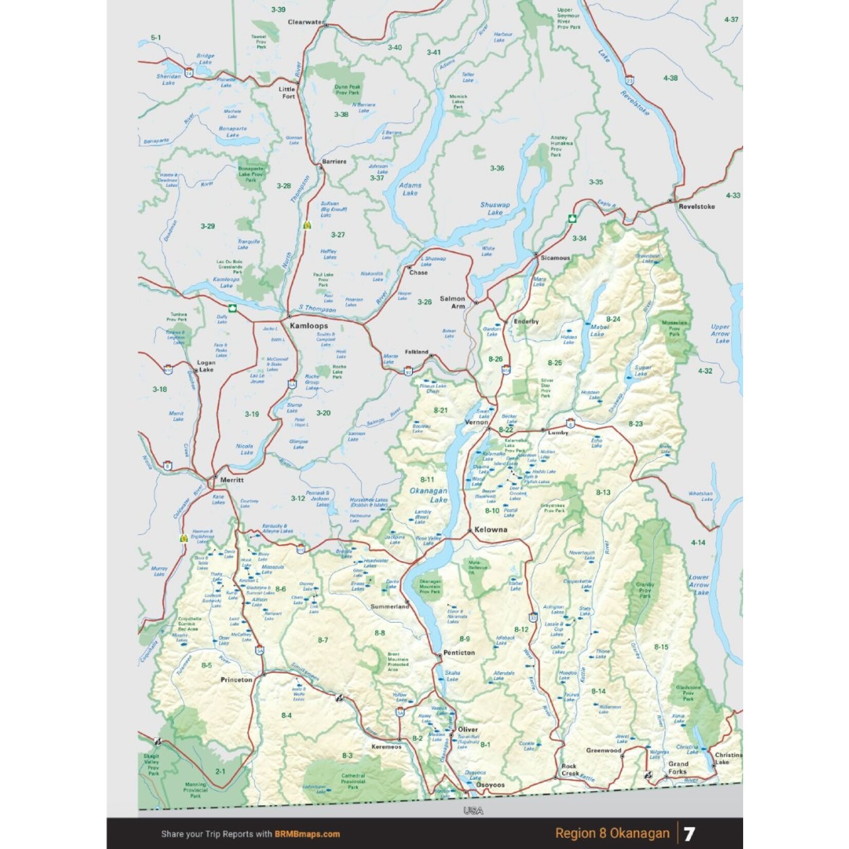 BRMP BRMB Thompson Okanagan BC Fishing Charts