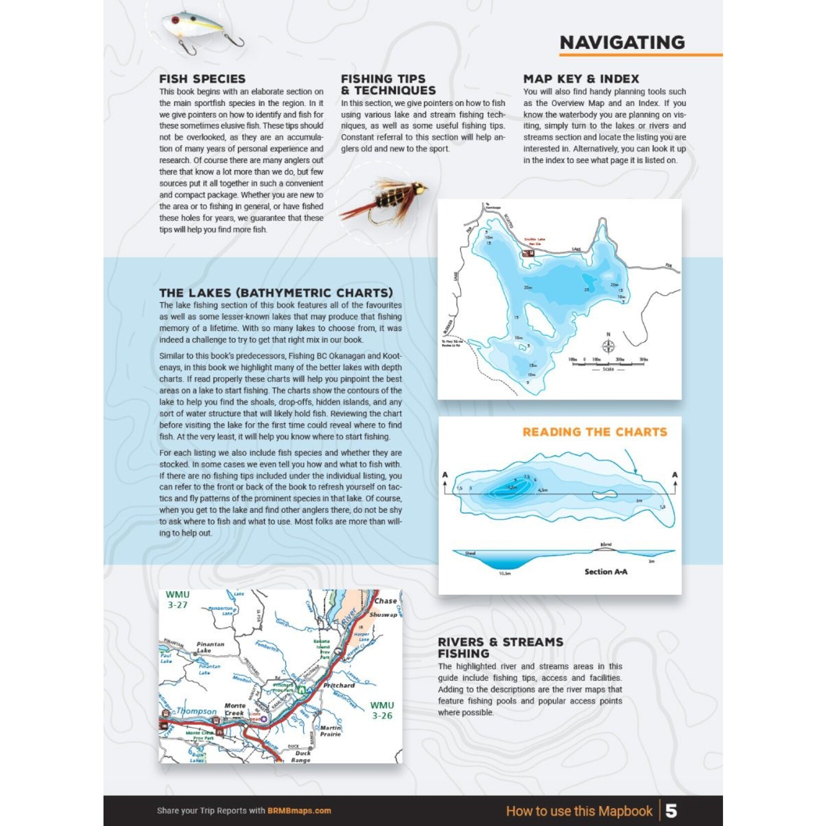 BRMP BRMB Thompson Okanagan BC Fishing Charts 2nd Edition