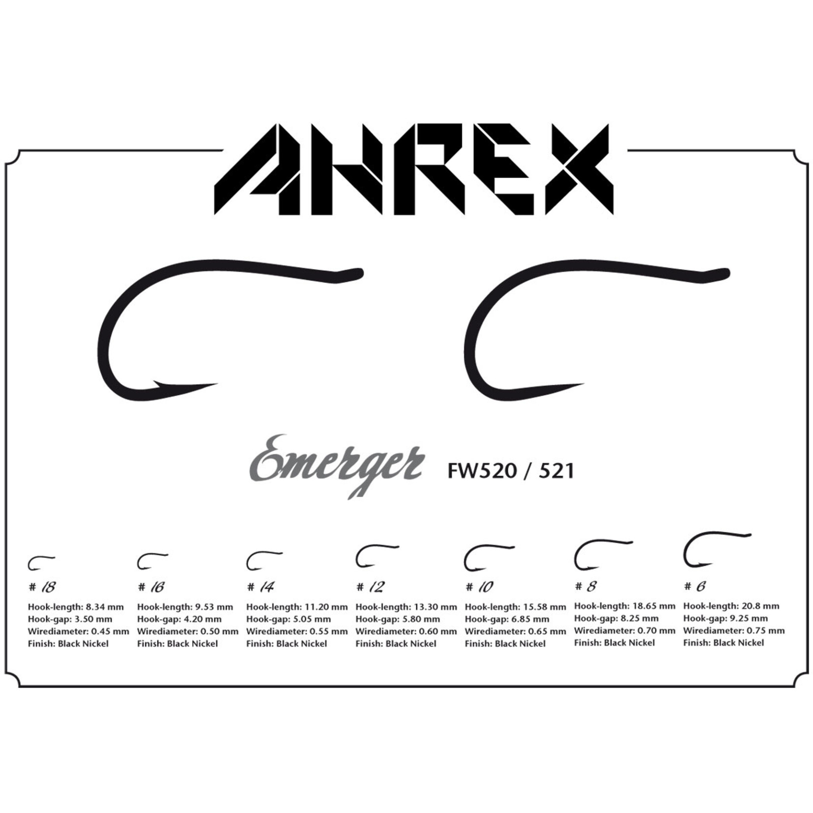 Ahrex Ahrex FW520 Emerger Fly Hook