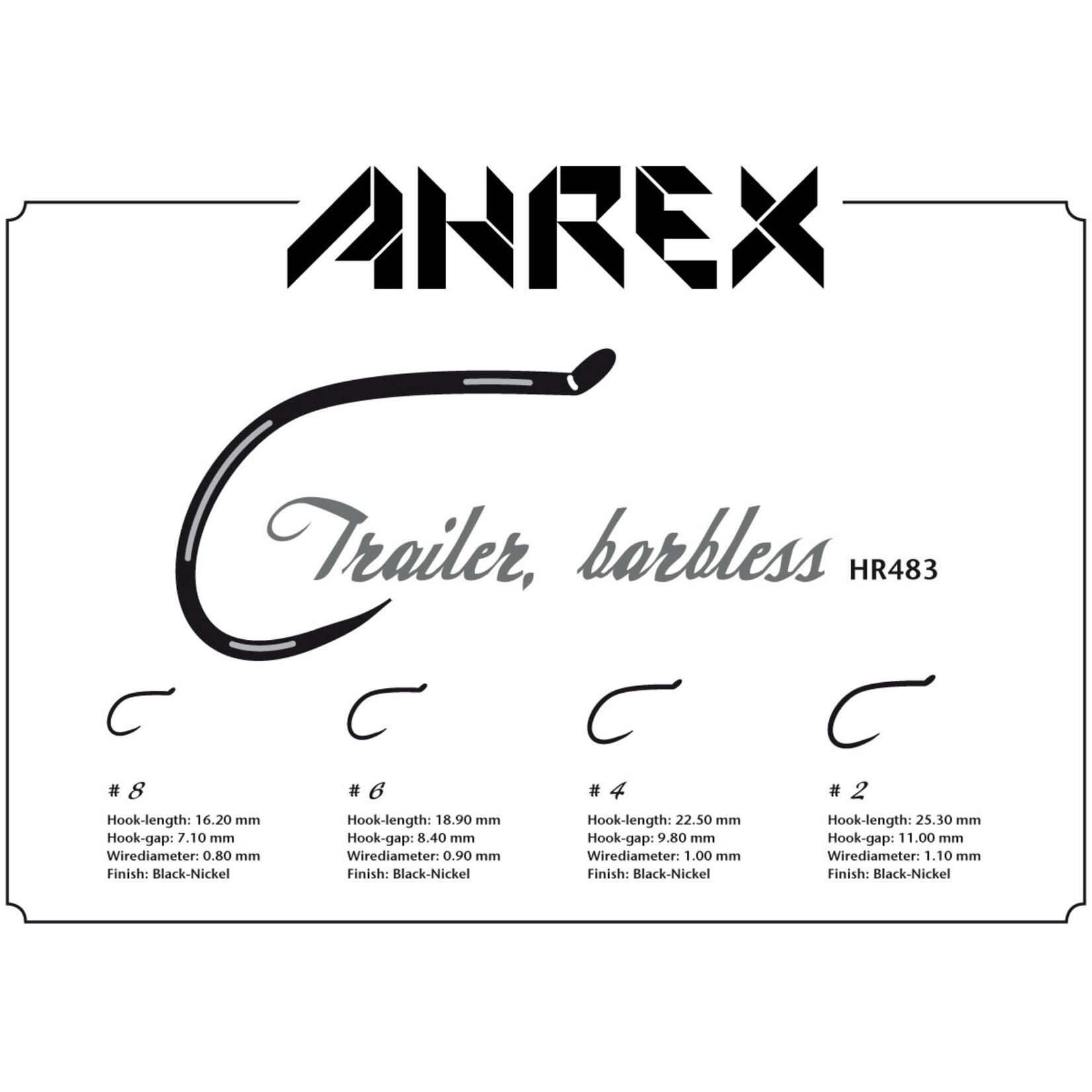 Ahrex Ahrex HR483 Trailer Hook Barbless