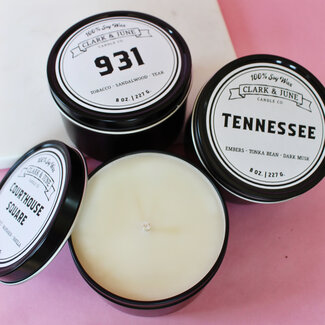 Clark and June Signature Candle Collection Tins