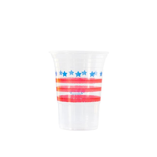 Red Stripes Plastic Cups