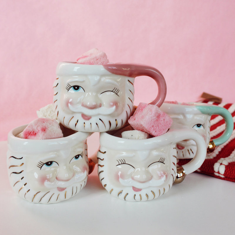 Papa Noel Mugs (Set of 2) by Glitterville