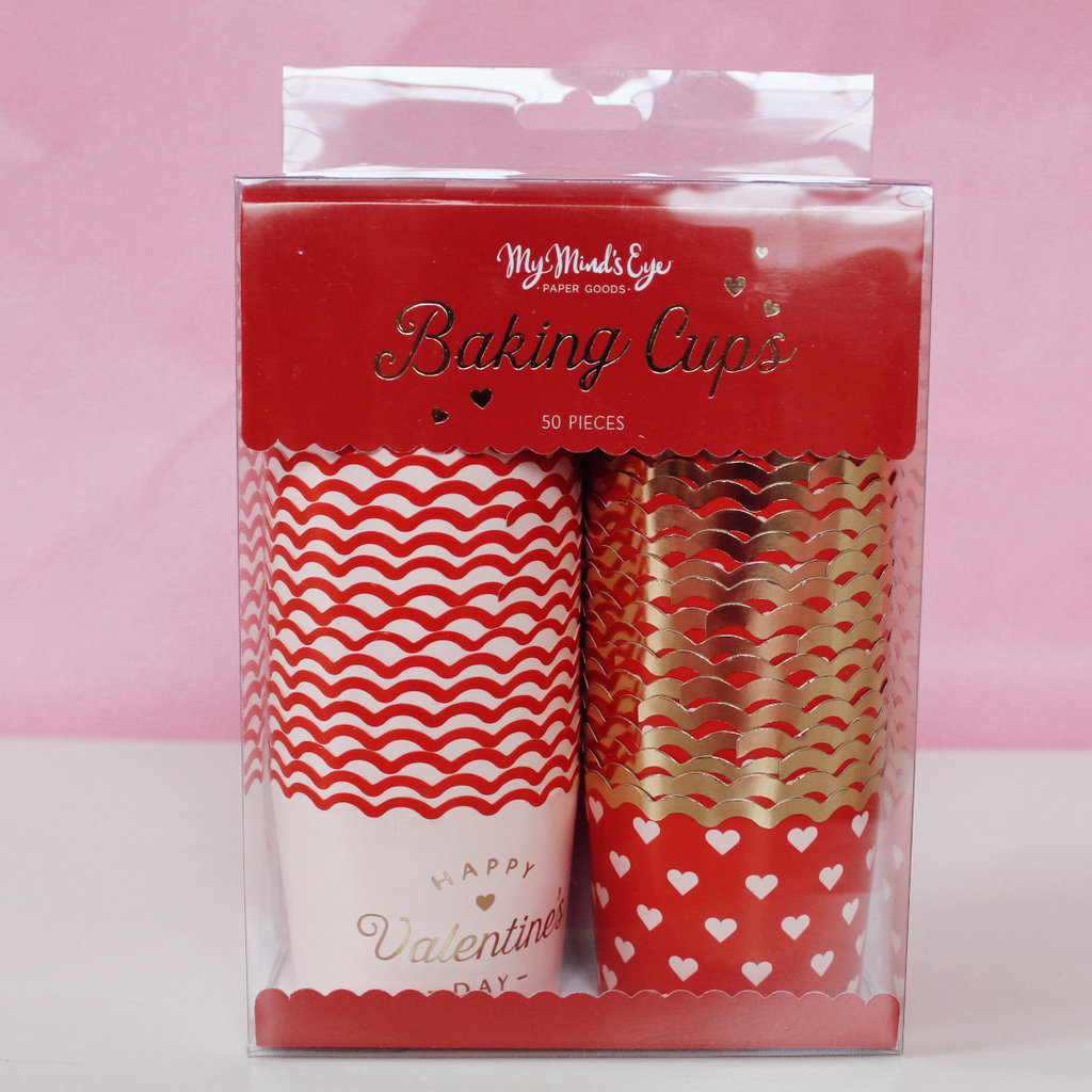 Foiled Hearts Food Cups