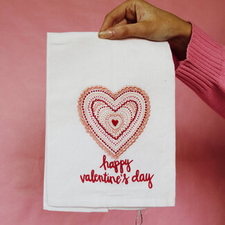 Hand Towel Doily Heart