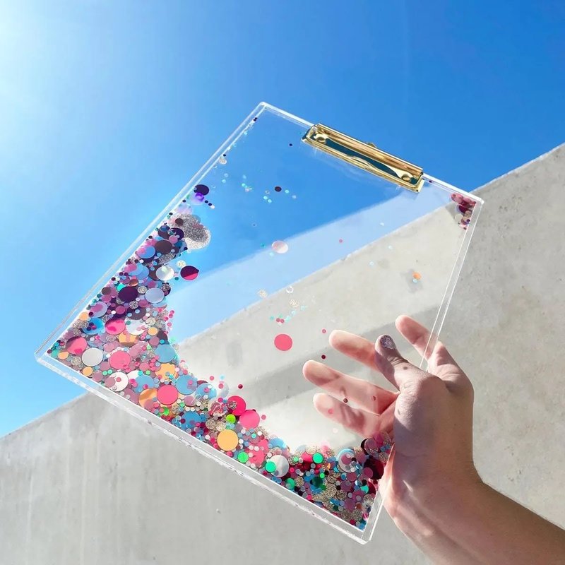 Never Boring Confetti Clipboard