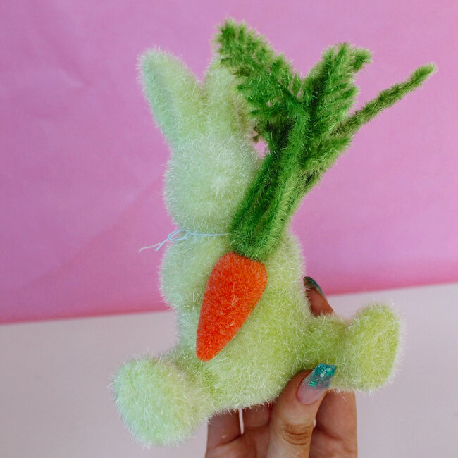 Flocked Bunny with Carrot