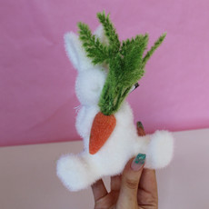 Flocked Bunny with Carrot