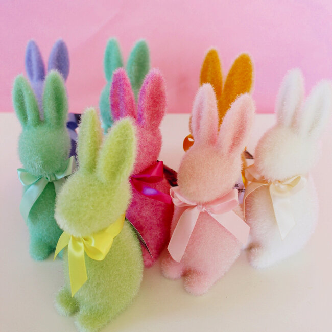 Small Flocked Bunny
