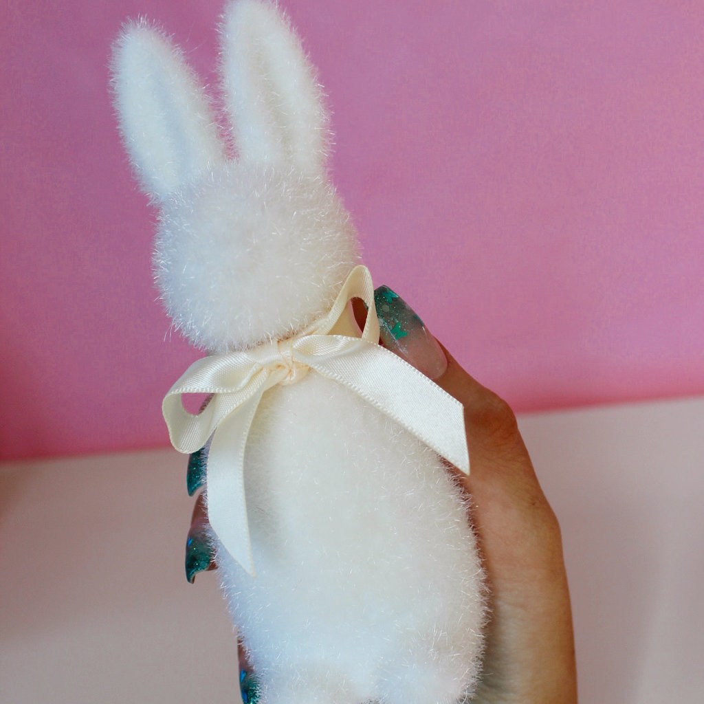 Small Flocked Bunny