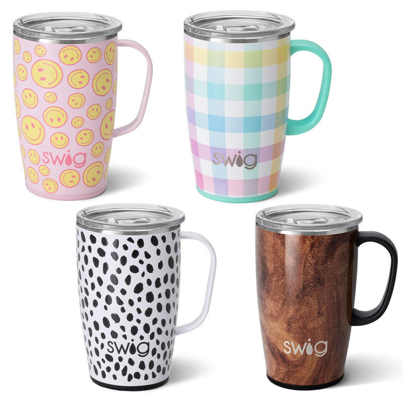 Swig Life 18oz Travel Mug | Insulated Stainless Steel Tumbler with Handle |  Pretty in Plaid