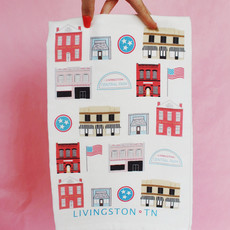Downtown Livingston Tea Towel