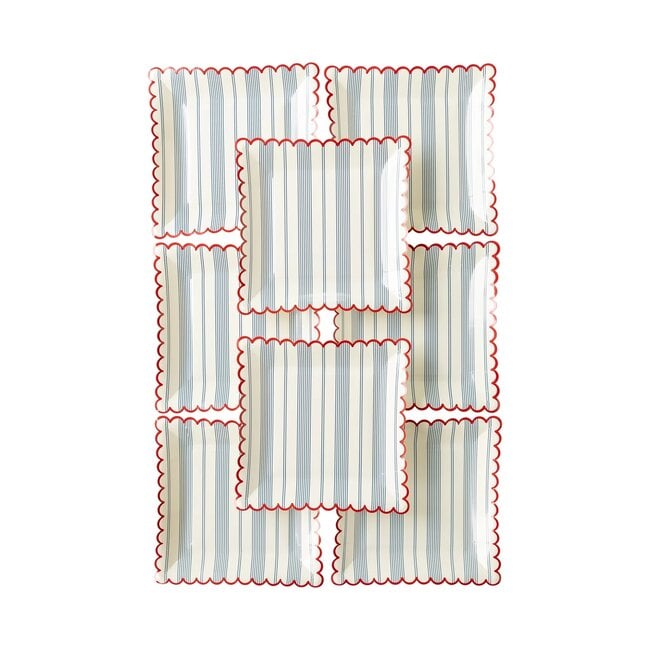 Stripe Scalloped Plates