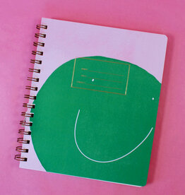 efrances Green Smiley Notebook