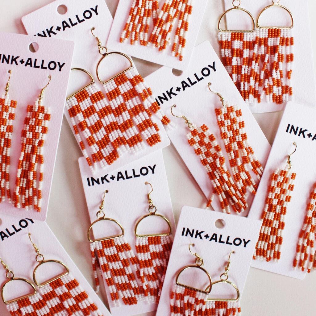 Ink & Alloy Ink & Alloy Checkerboard Earrings