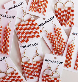 Ink & Alloy Ink & Alloy Checkerboard Earrings