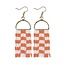 Ink & Alloy Checkerboard Earrings