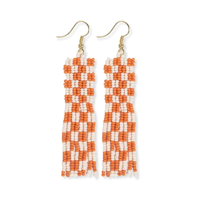 Ink & Alloy Checkerboard Earrings