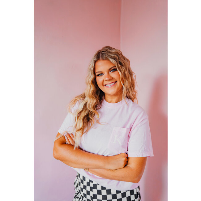 Keaton Place Pink Pocket Tee