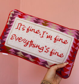 Everything's Fine Pillow by Furbish
