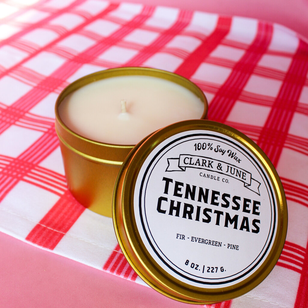 Tennessee Christmas Travel Tin Candle