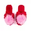 Pink & Red Fuzzy Slippers