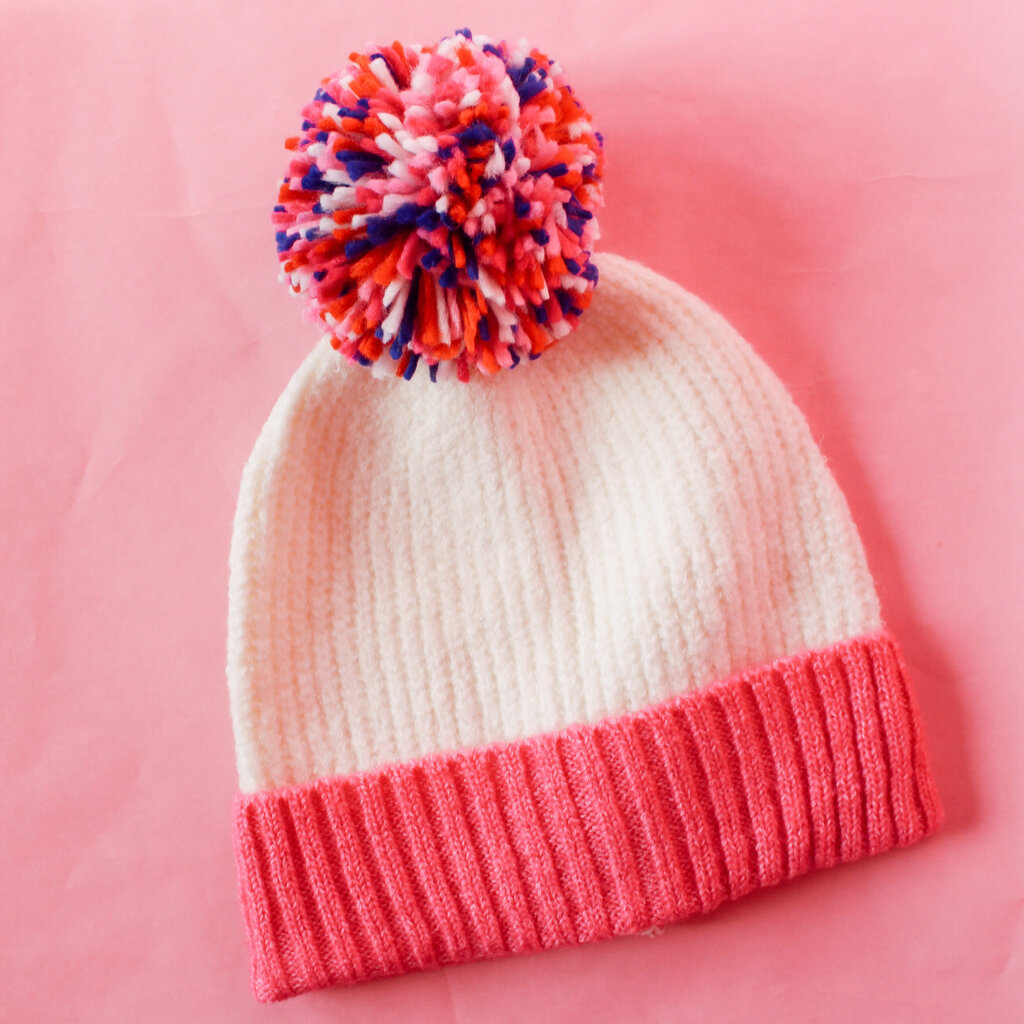 Pink Pom Beanie