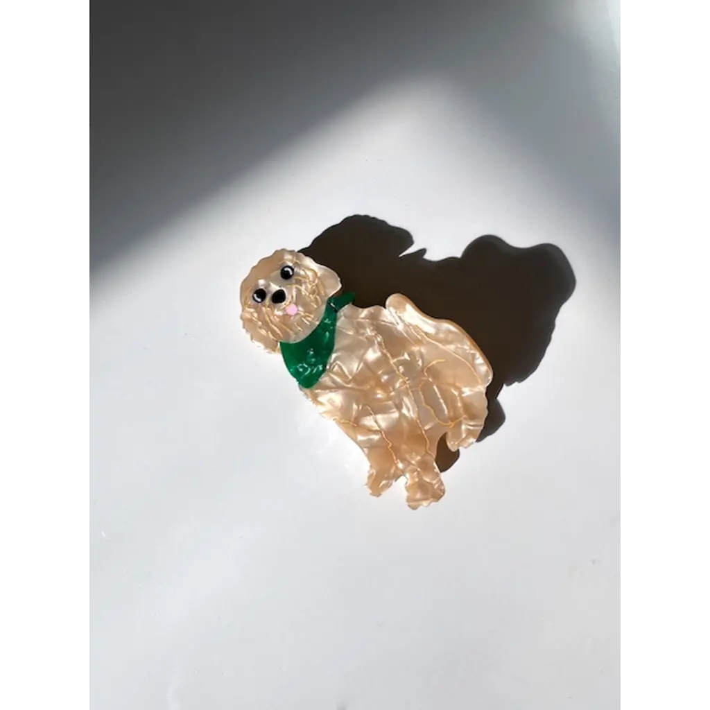 Golden Doodle Dog Claw Clip