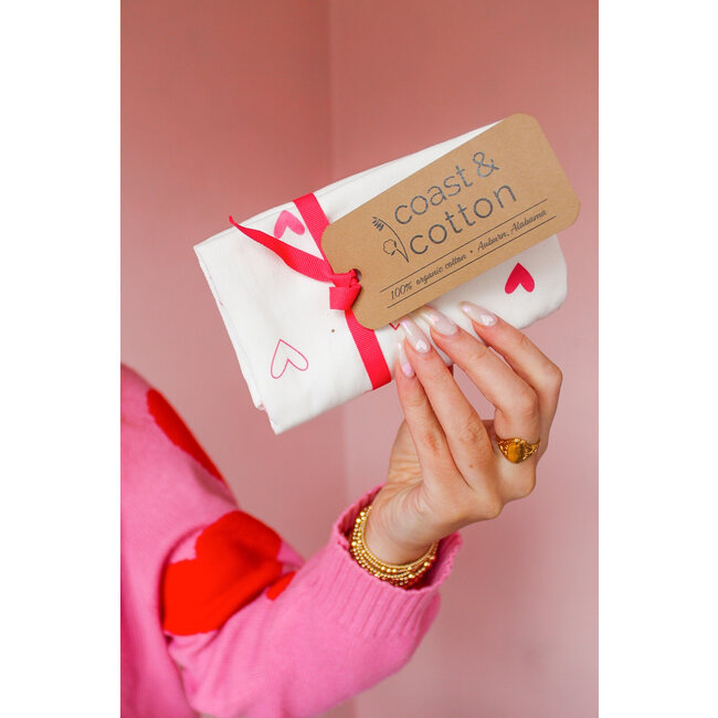 Coast & Cotton Hearts Tea Towel