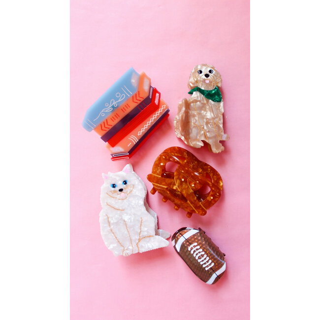 Hand-Painted Hair Claw Clip Pretzel