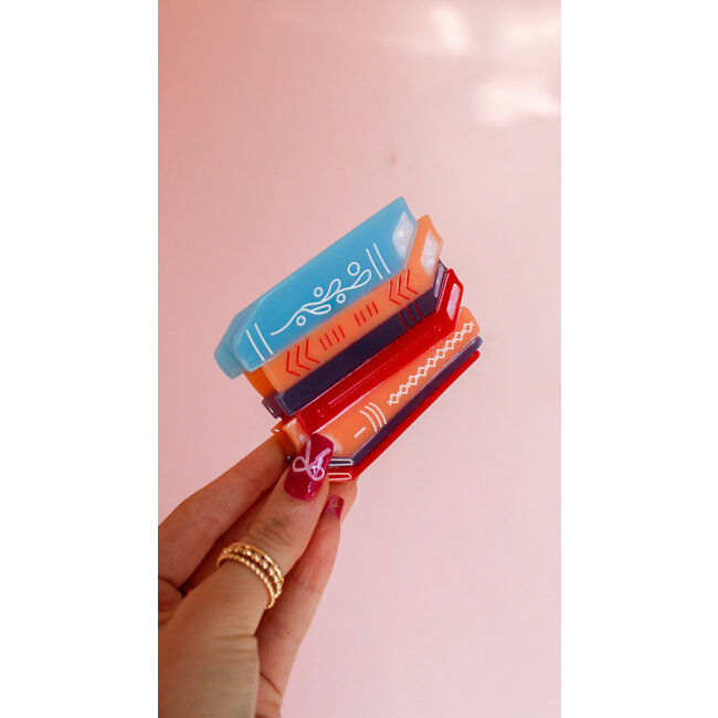 Book Stack Claw Clip