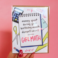 Girl Math Birthday Card