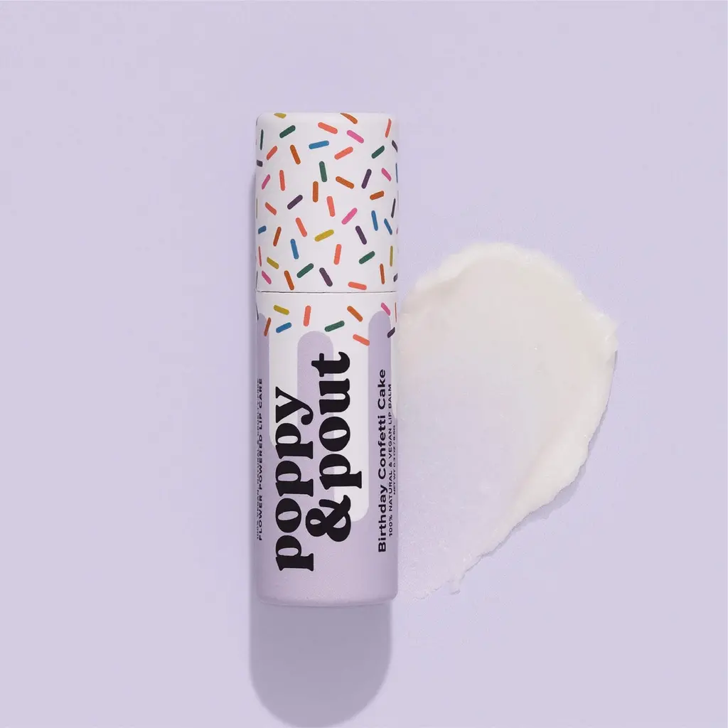 Poppy and Pout Birthday Confetti Cake Lip Balm