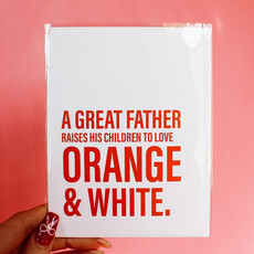 Orange and White Father's Card