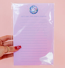 Let's Get This Party Started Disco Notepad
