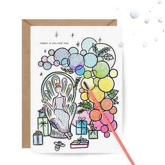 Paint with Water Card Balloon Arch