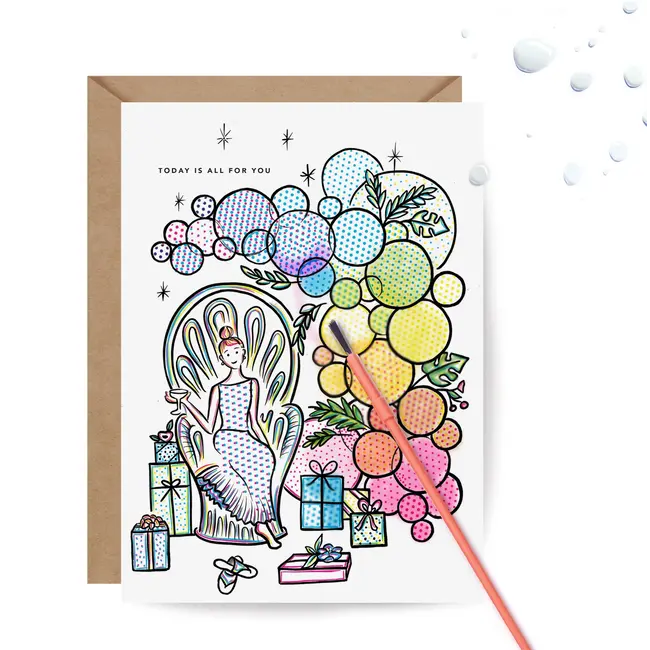 Paint with Water Card Balloon Arch
