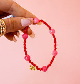 Ink & Alloy Mia Red + Pink Beaded Bracelet