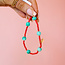 Mia Coral + Turquoise Bead Bracelet