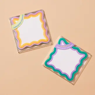 And Here We Are Teatime Scalloped Letterpress Coaster Set