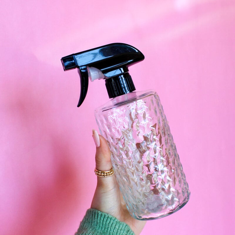 Embossed Glass Spray Bottle