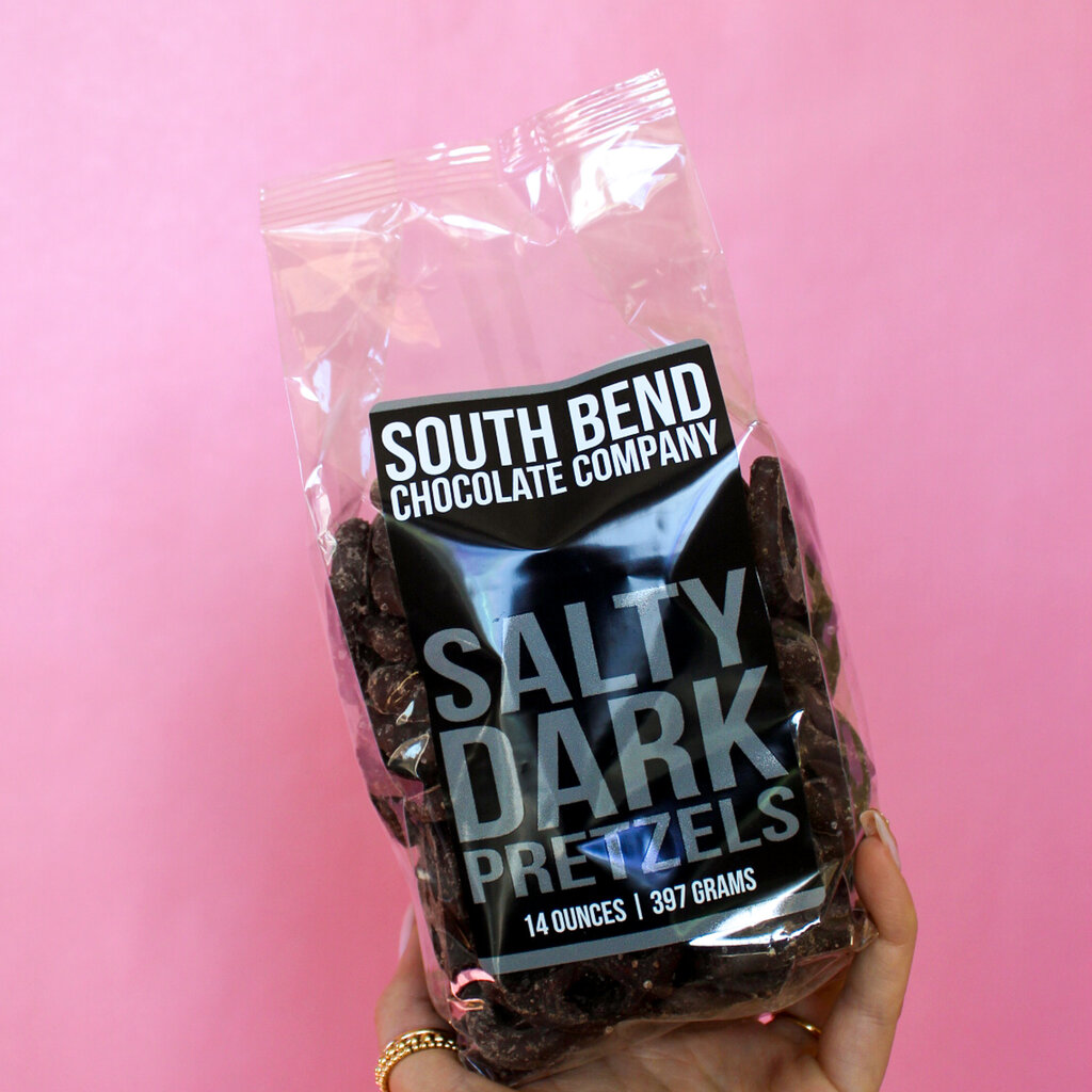 South Bend Chocolate Co Salty Dark Pretzels
