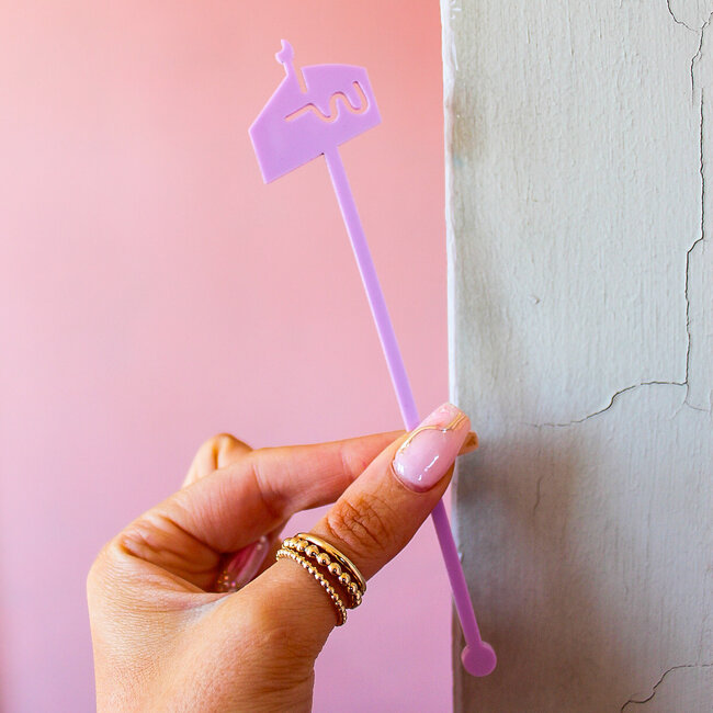 Birthday Cake Acrylic Drink Stirrer