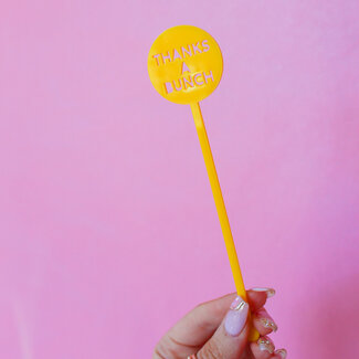 friendlily press Thanks a Bunch Acrylic Drink Stirrer