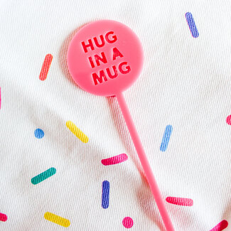 friendlily press Hug in a Mug Acrylic Drink Stirrer